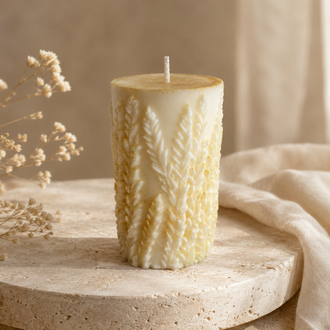 Golden Bloom Candle