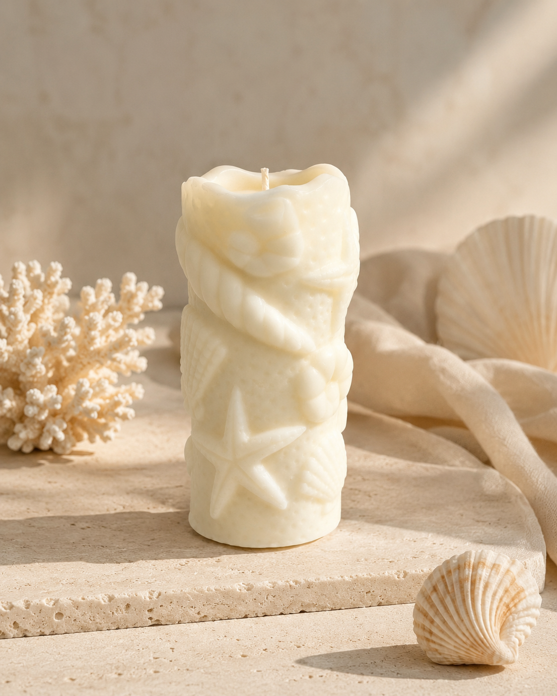 Pillar of Shells Candle