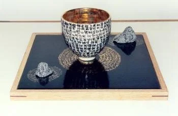 Keiko Fukazawa; Landscape Bowl, 1986; 1999.8.6 A-D; 13" square; Garth Clark and Mark Del Vecchio, Garth Clark Gallery