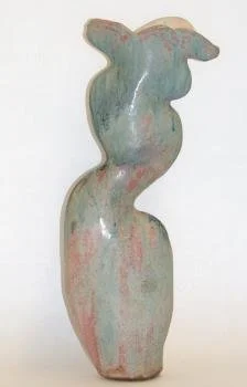 Mark Epstein; Figural Vase, 1999; 1999.2; 17.25" x 7.25" x 2.25"; Ceramic; Museum purchase with the funds from the SAMFA Collectors Society