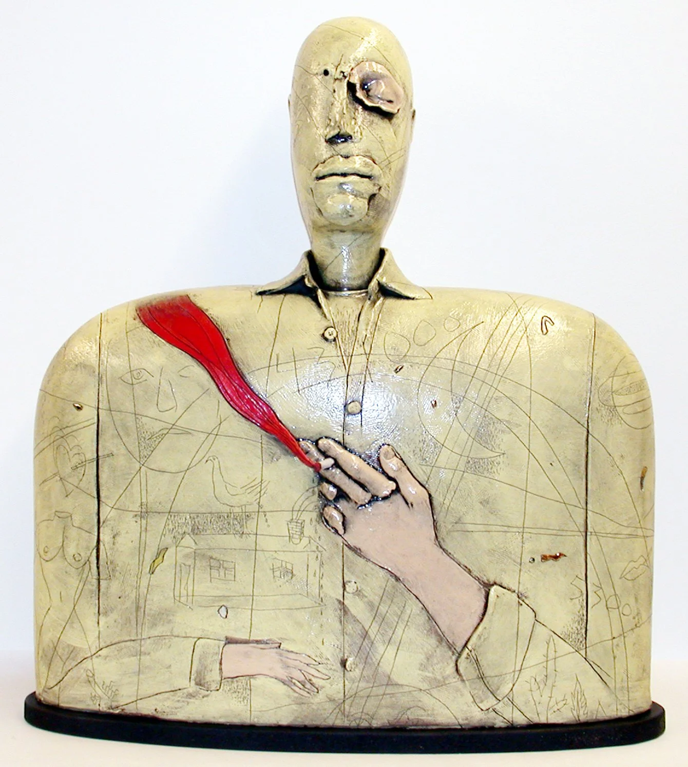 Verne Funk; No Smoking, 1996; 1999.001.03; 32” x 30” x 6"; Ceramic; Gift of Jack and Marian Bleakley