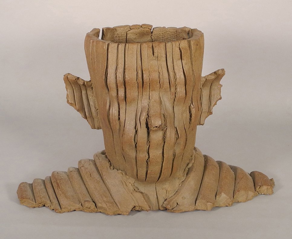 Hongwei Li; Self-Portrait #11, 2009; 2013.01.01; 8” x 12” x 8"; Slab-built earthenware; Gift of the artist through the International Academy of Ceramics