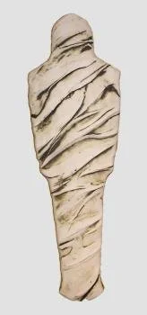 Jeffrey Mongrain; Wrapped Figure, 2000; 2002.1; 38.5" h x 12.5" w x 4"d; Courtesy of the Perimeter Gallery