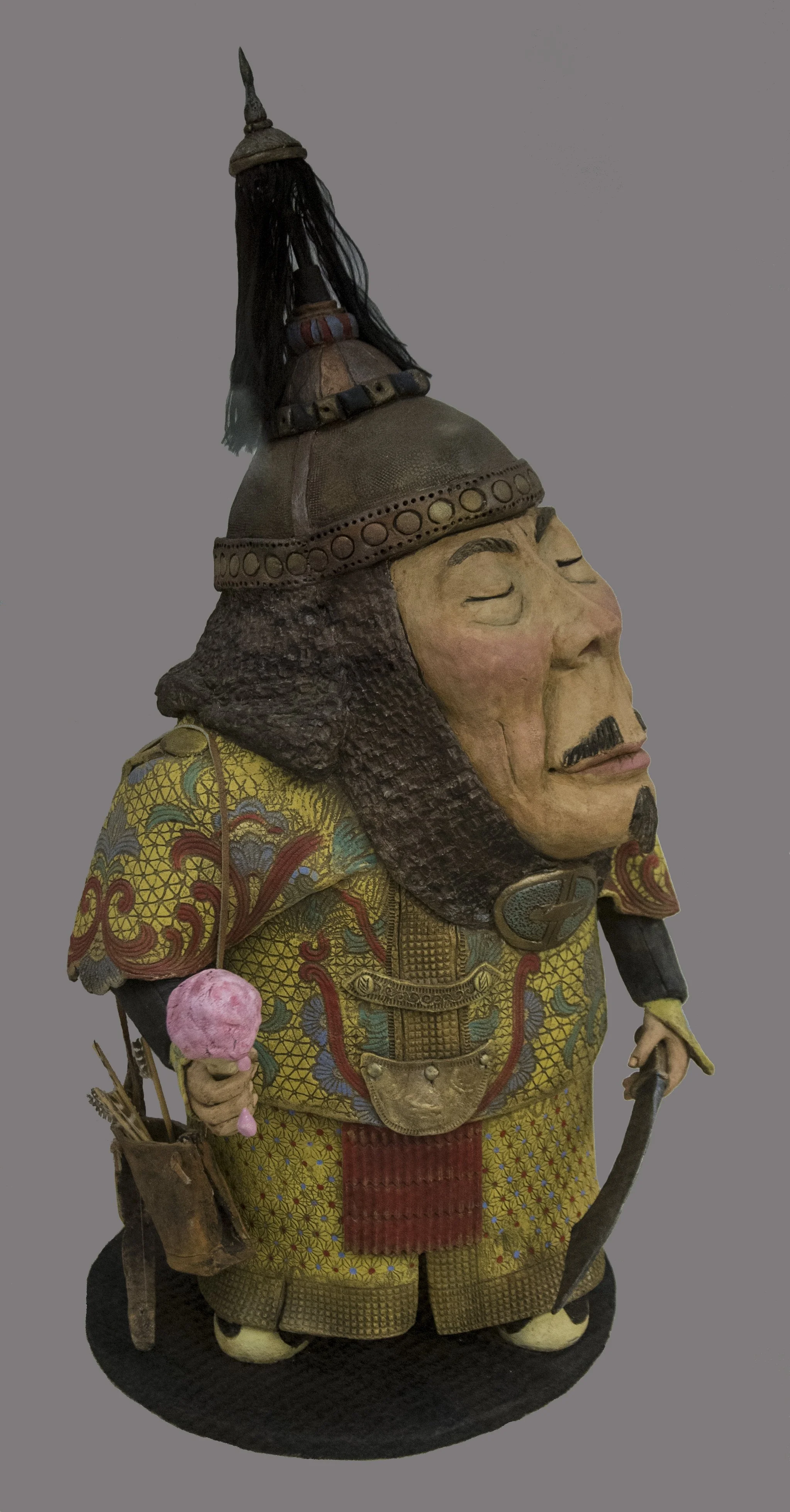 Ruth Wilson; Fu Wang, 2002; 2003.006.00; 26” x 13”; Ceramic, handbuilt; Museum purchase with funds from the SAMFA Collectors Society