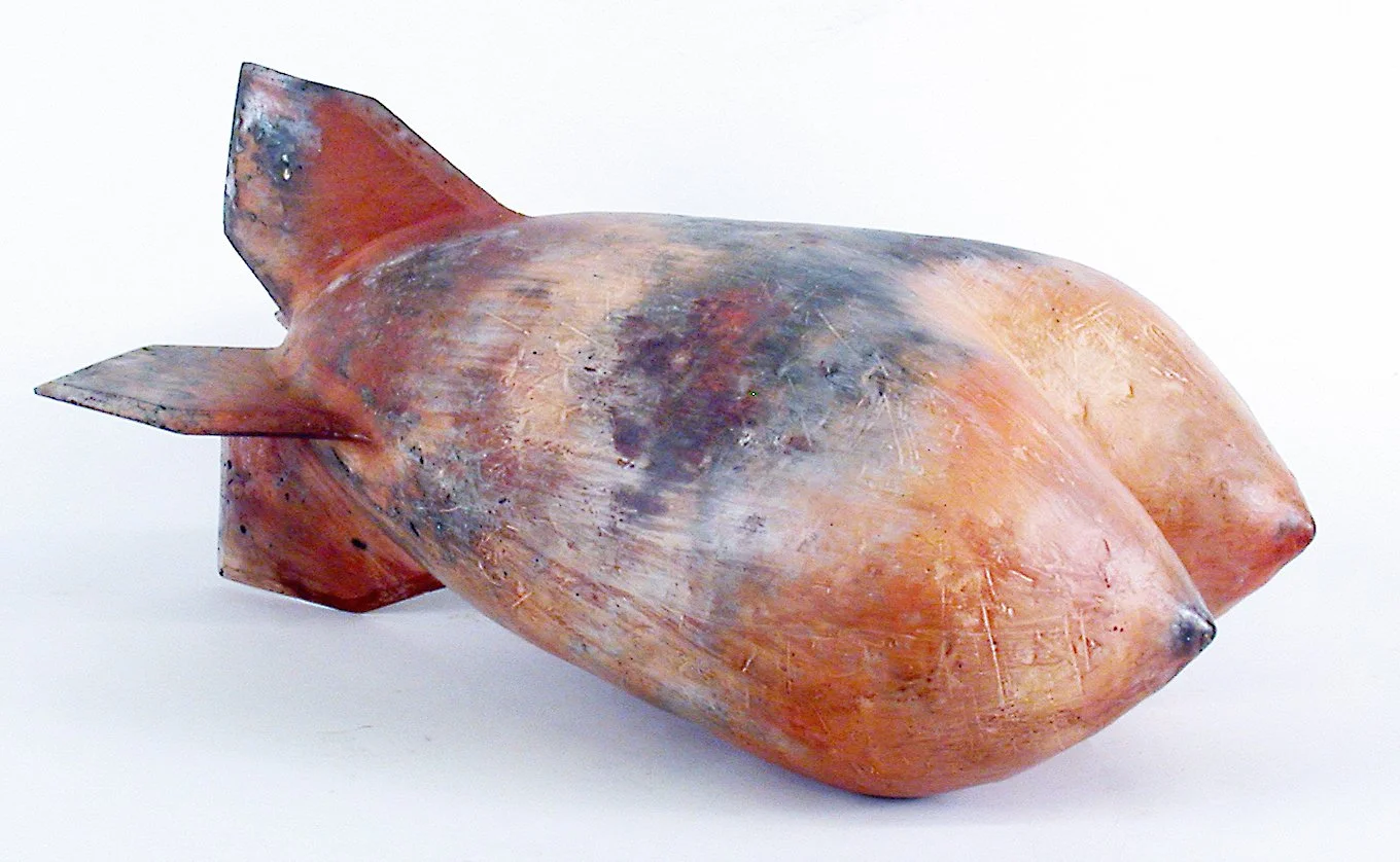 Nick Tranmer; Love Bomb, 2005; 2006.13.00; 18" x 10" x 9"; Ceramic; Gift of Hamp and Bonnie Beesley