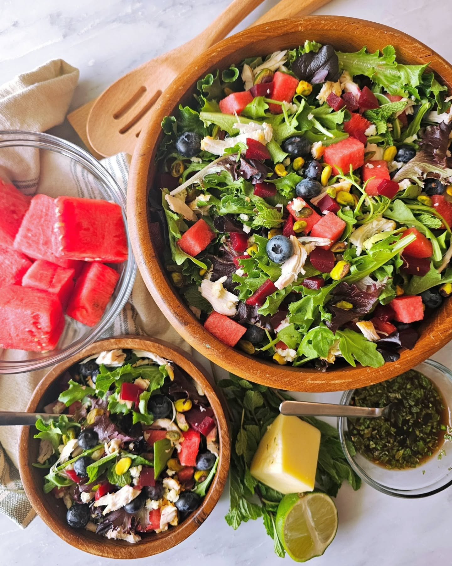 Did you see where my friends from Orlando's first #agrihood, @lifeatthegrow, featured my watermelon, beet, and blueberry salad? This is honestly my very favorite summer salad! The full recipe is at the link in their bio! Go give them a follow and tel
