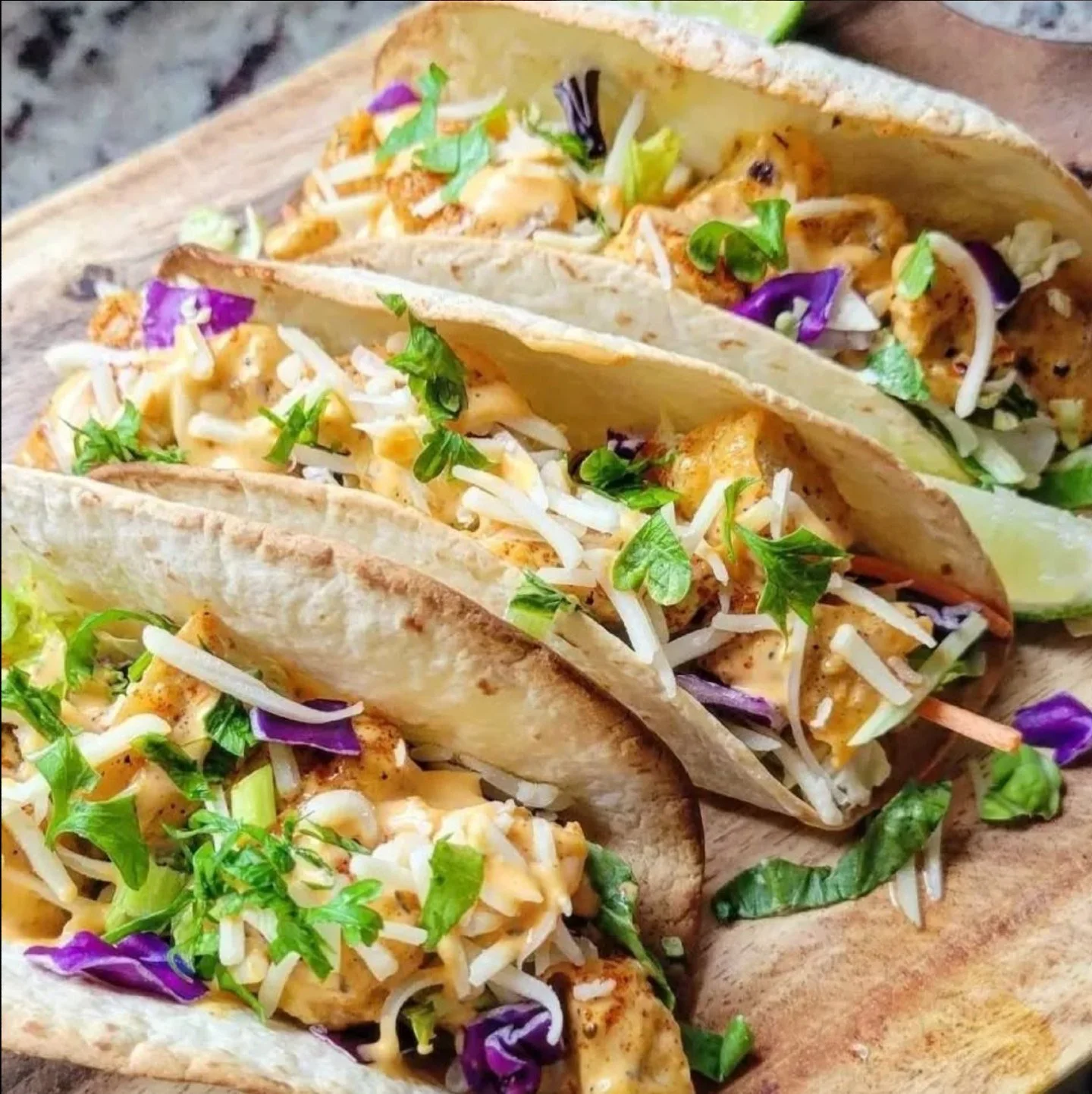 What are you planning for #TacoTuesday? Why not give these Creamy Buffalo Chick'n Tacos a try? With nuggets from @gardein and cheese from @followyourheart. Buffalo dressing made with butter from @earthbalance, vegan mayo, and hot sauce.
#VeganRecipe