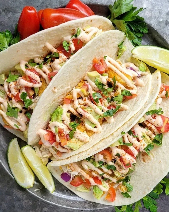 🌮 Taco Tuesday just got a glow-up! These Vegan Fish Tacos with Spicy Lime Aioli are crispy, creamy, spicy, and totally plant-based. Made with @Gardein fishless filets and loaded with fresh toppings, they're a summer staple you’ll want on repea