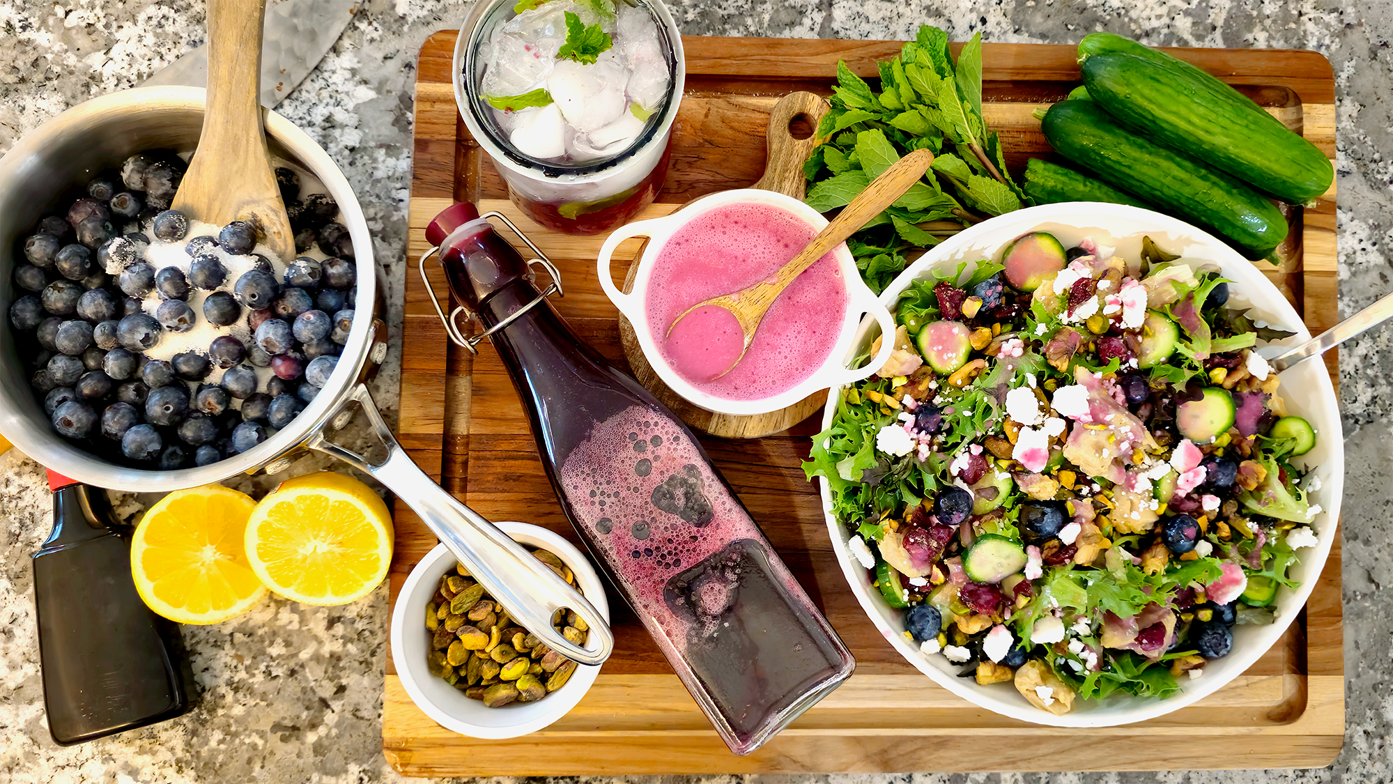 Fresh Blueberry Simple Syrup (Featured at The Grow)