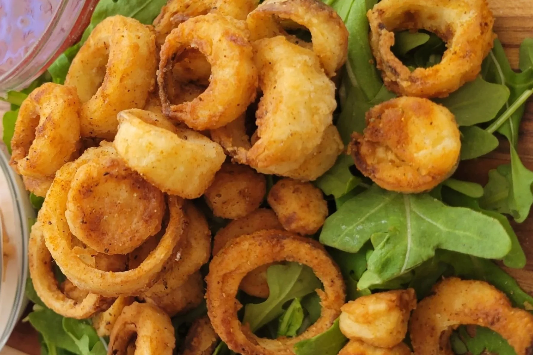 Crispy Vegan Calamari with Hearts of Palm