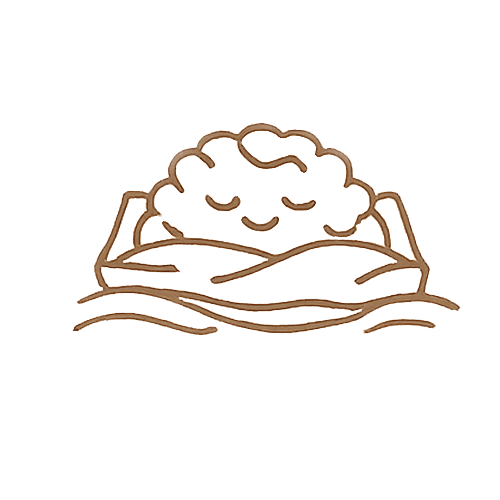 icon of brain wrapped in blanket
