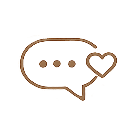 speech bubble with heart icon