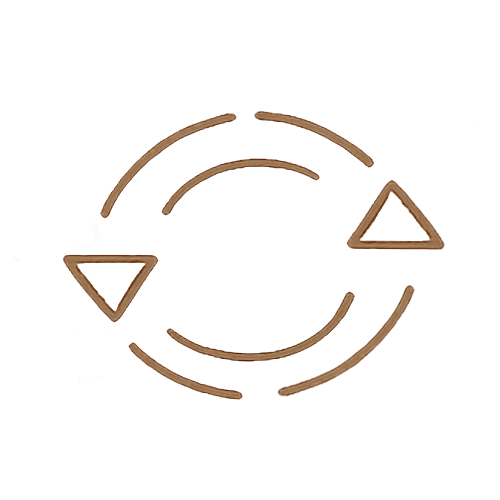 two arrows circling icon