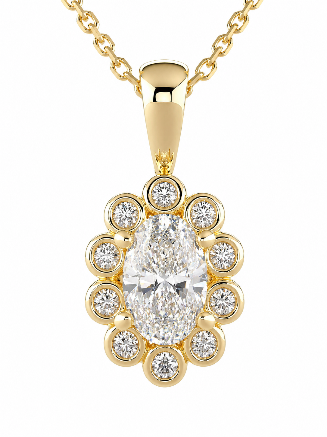 Cluster Diamond Pendant