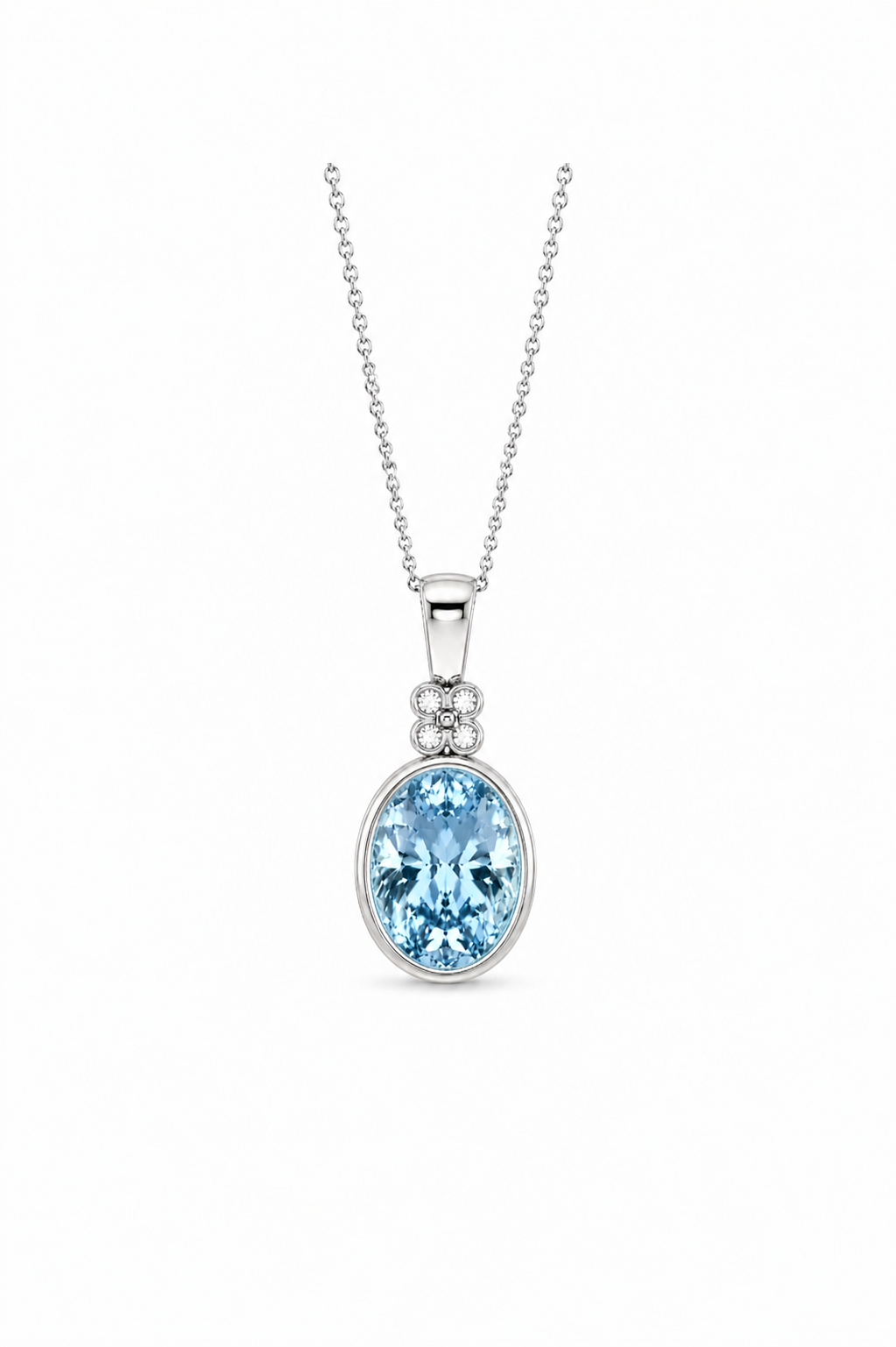 Aquamarine Bezel Pendant