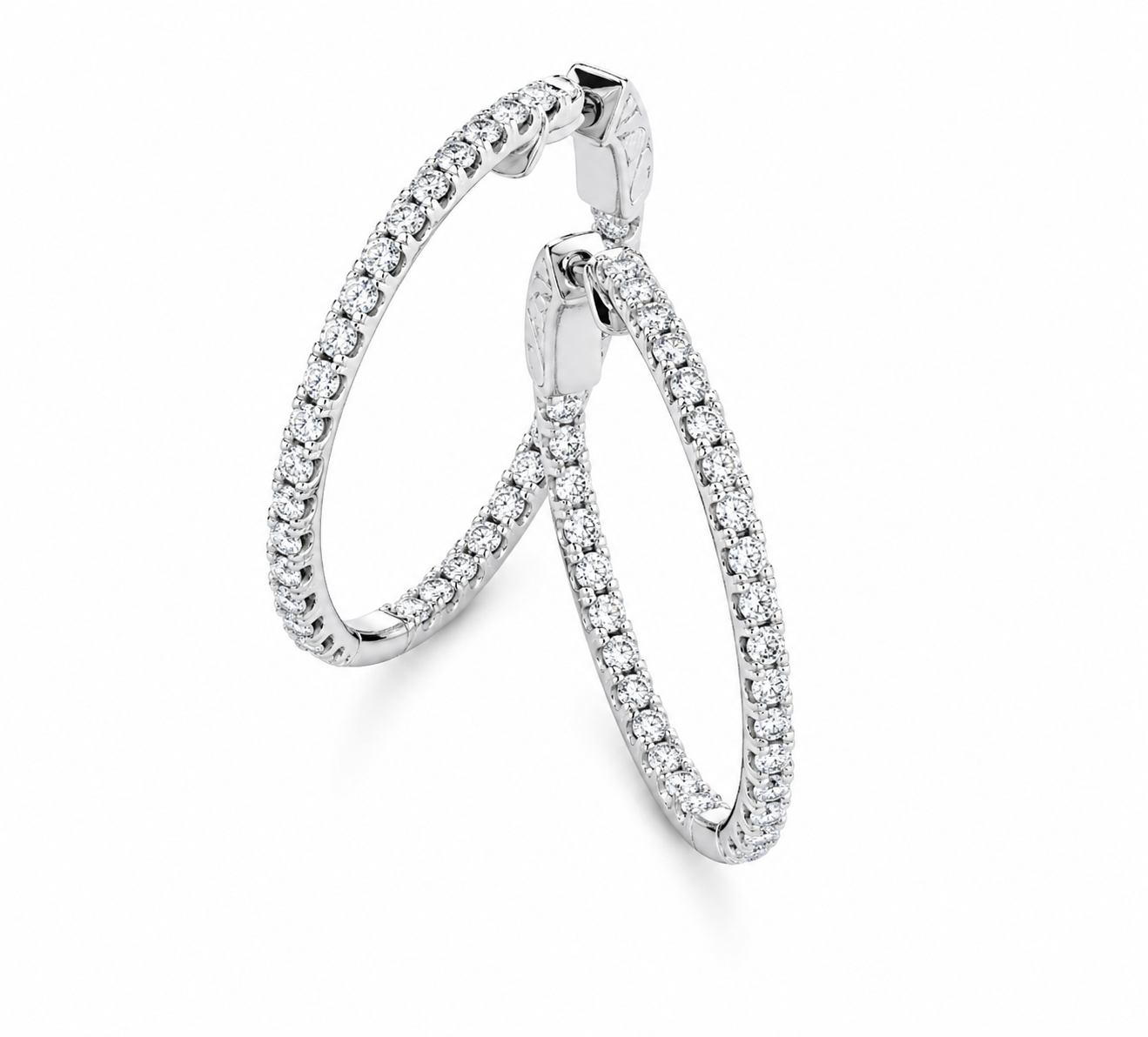 Diamond Inside-Out Hoop Earrings
