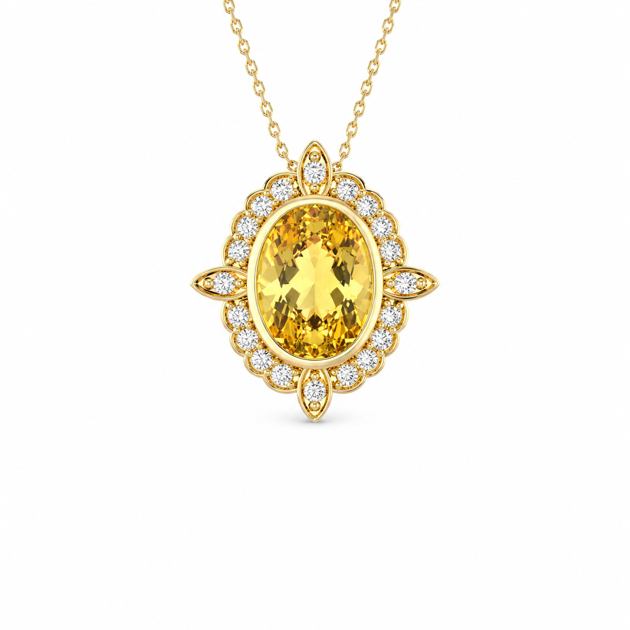 Yellow Sapphire Pendant