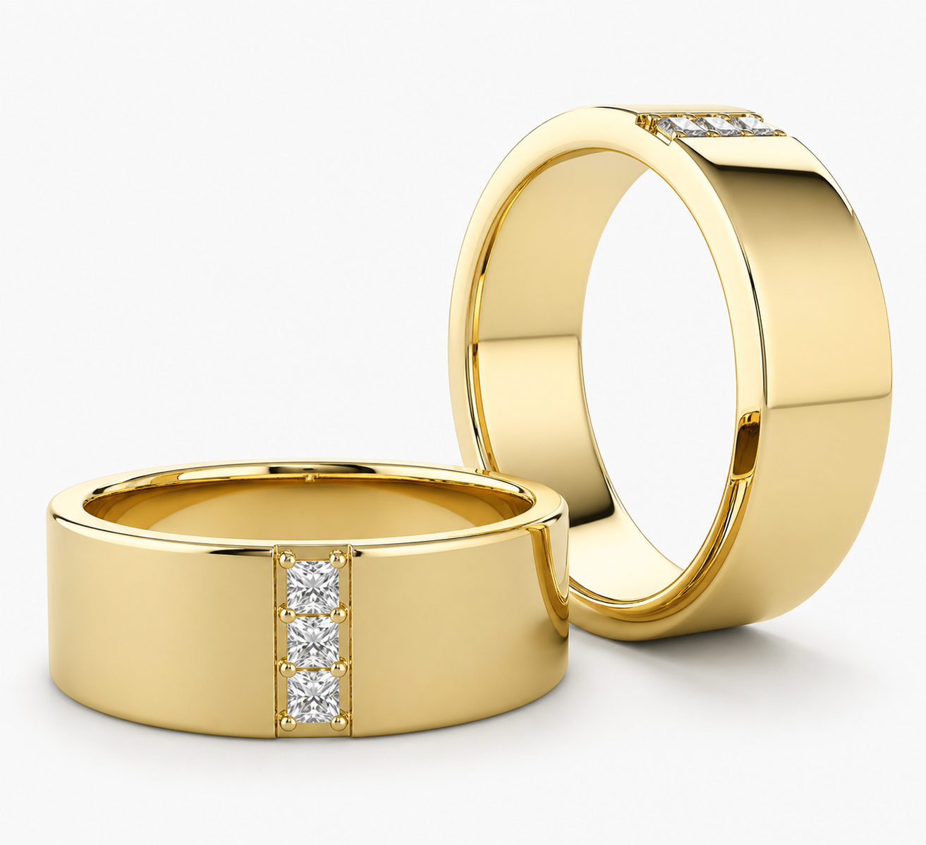 Men's Square Diamond Band