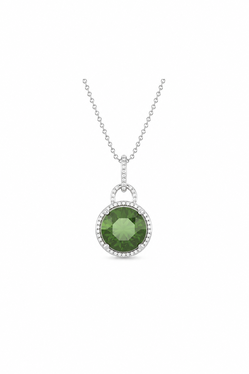 Tourmaline and Diamond Pendant