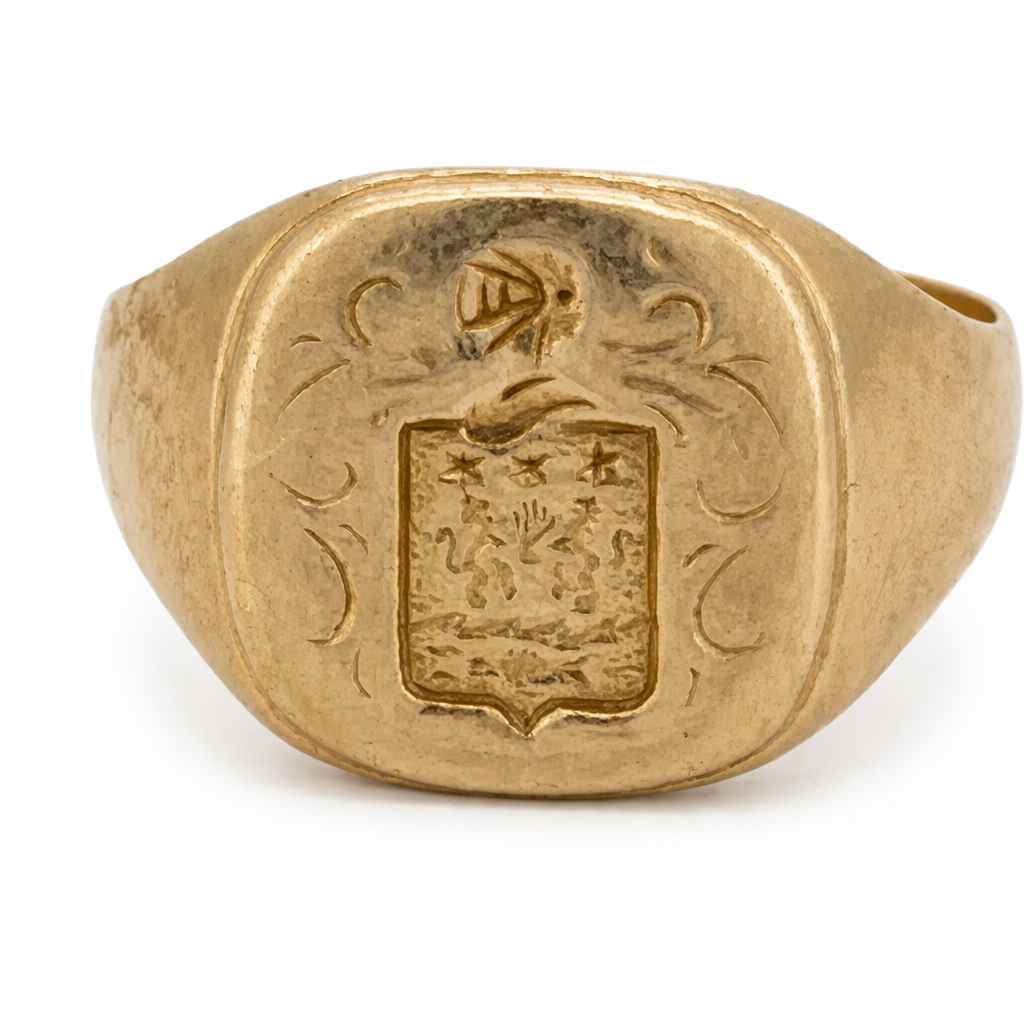 Family Crest Ring Before