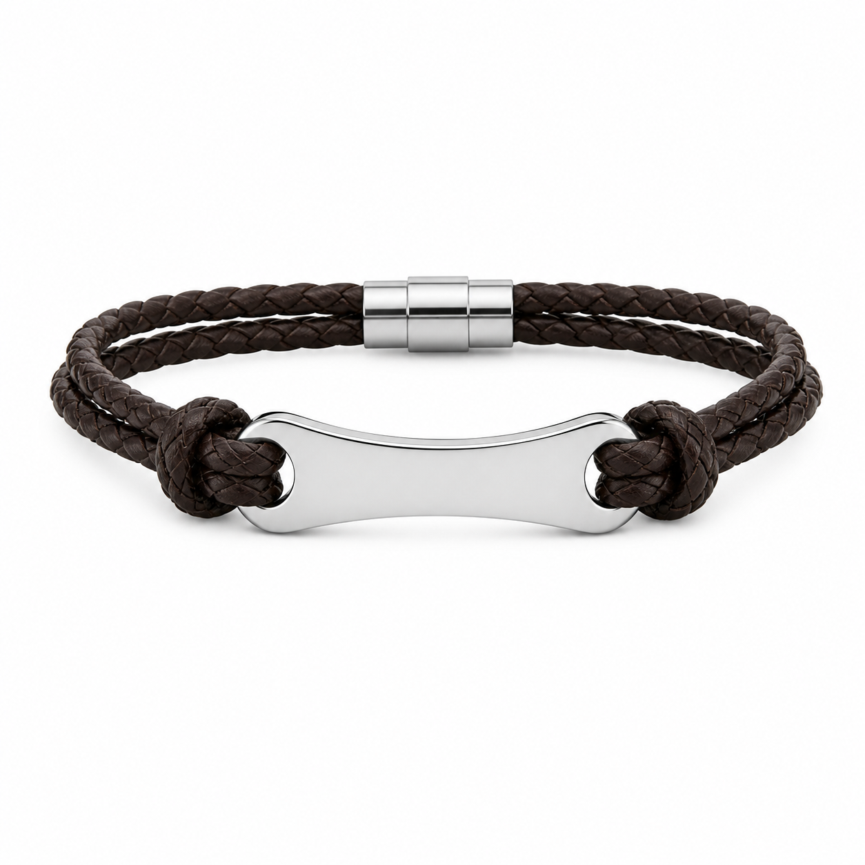 Gent's Rope and Sterling Engravable Bracelet