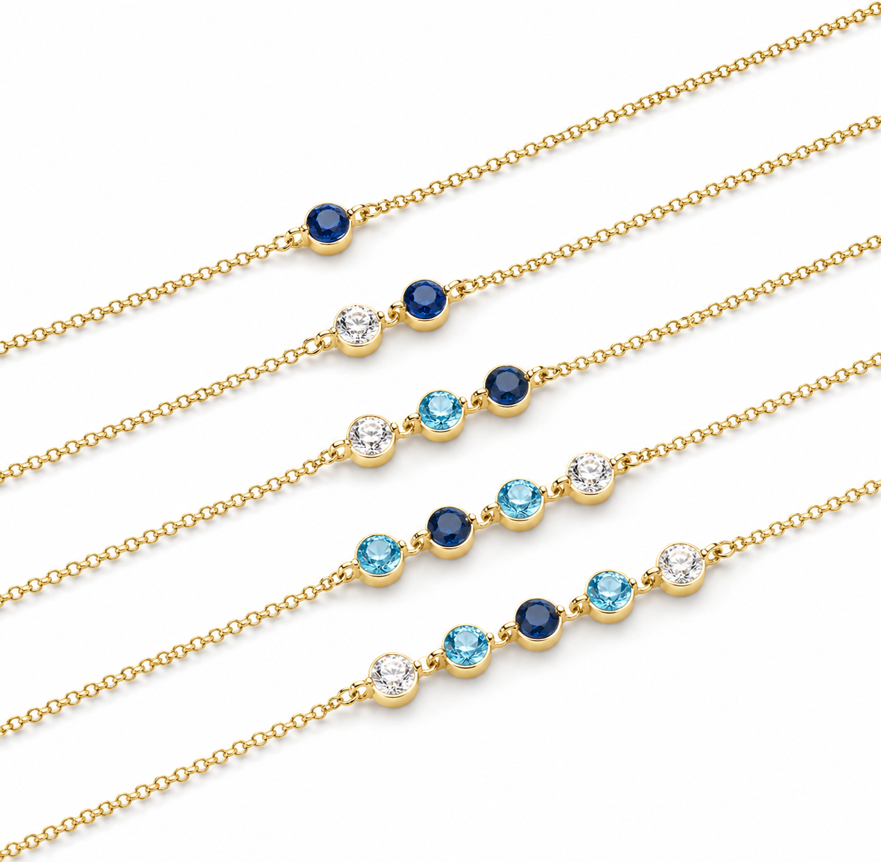 Bezel Birthstone Bracelet