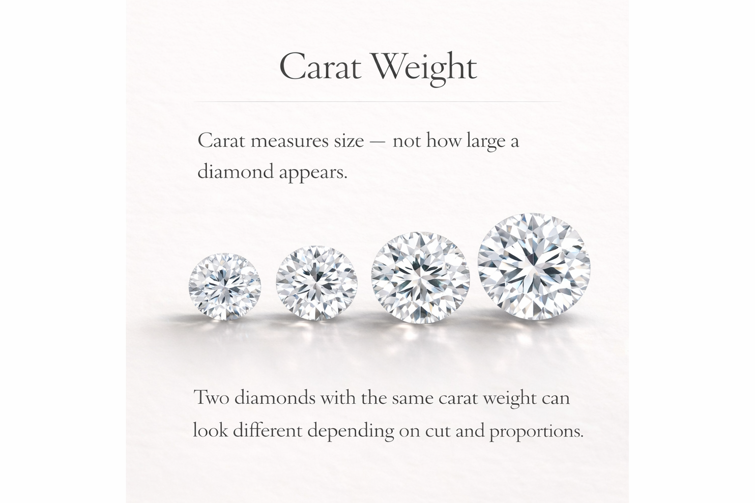 Diamond Carat Weight Representation