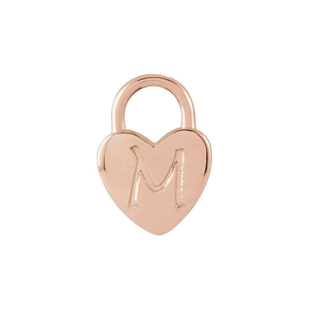 Engravable Heart Lock Charm