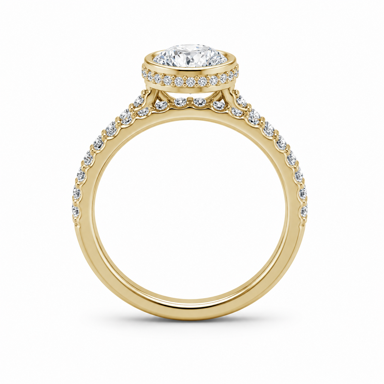 Round Pave Halo