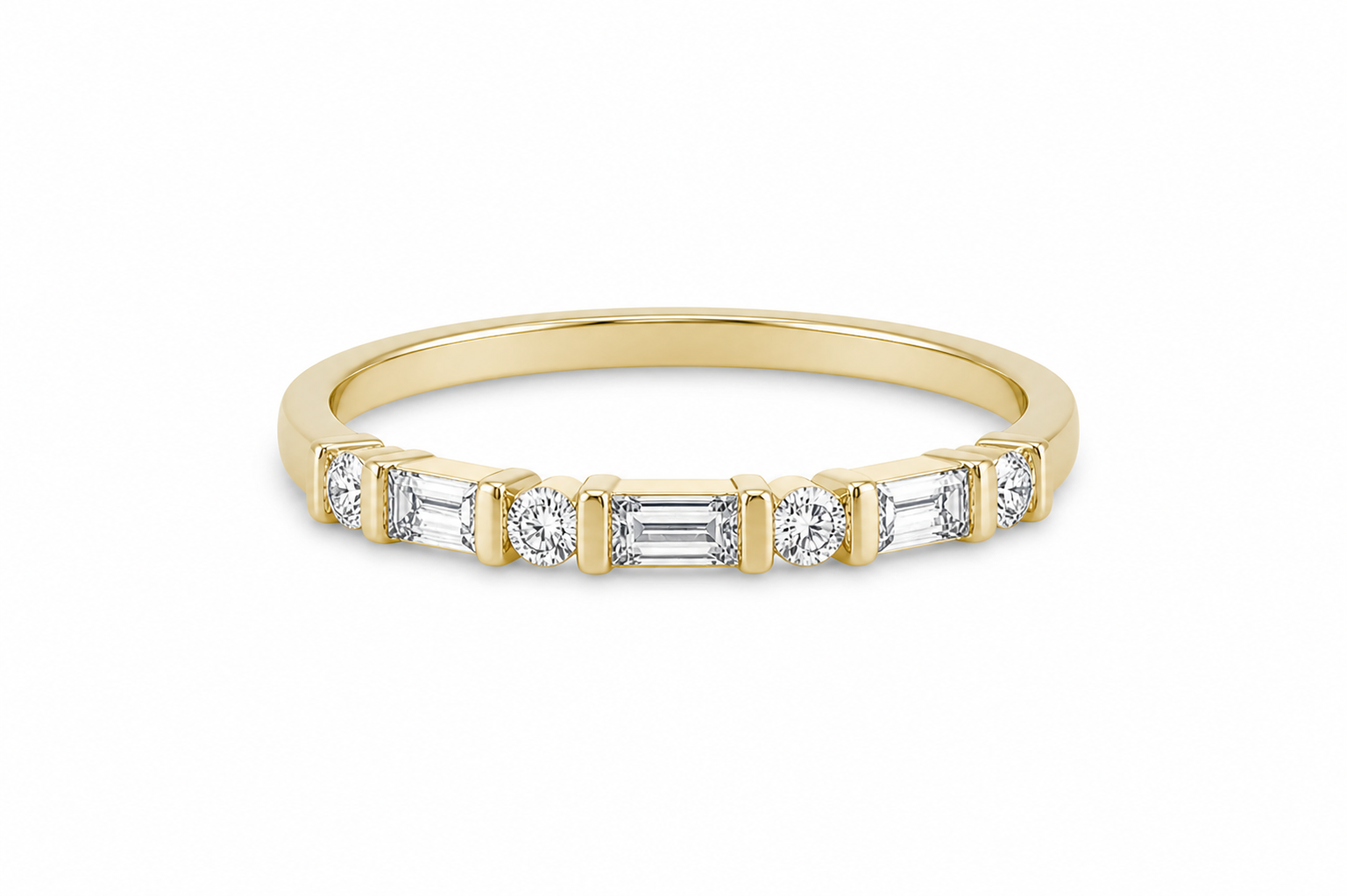 Baguette and Round Band