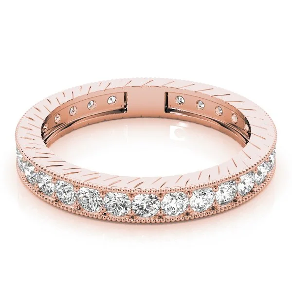 Rose Round Millgrain Band