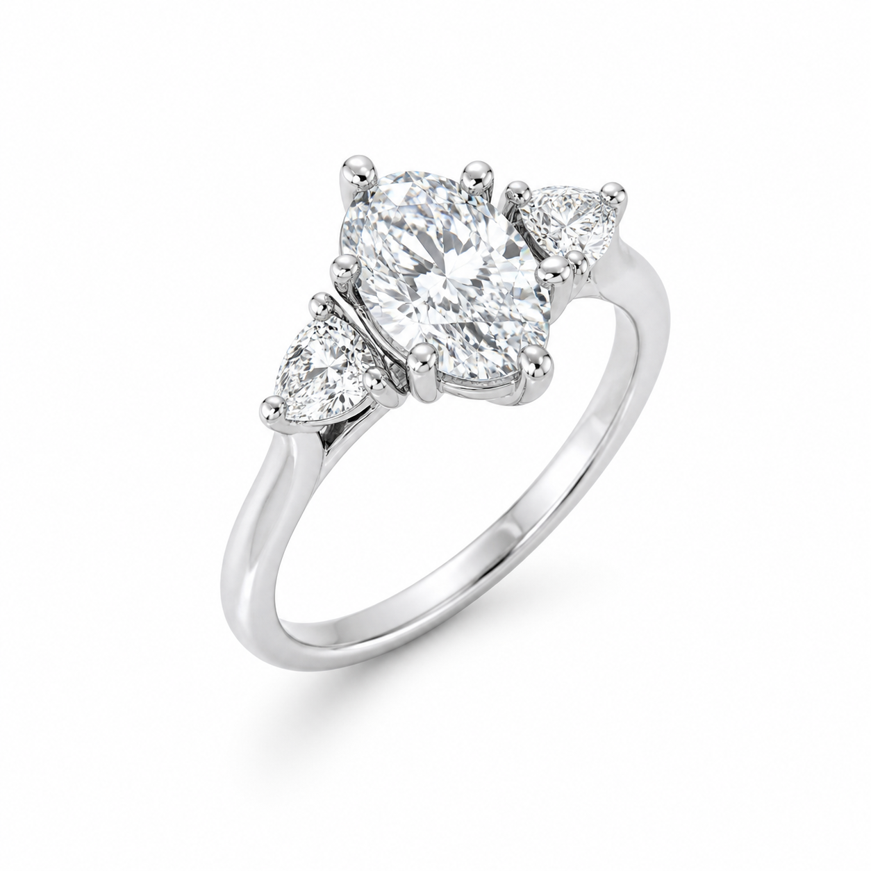 Marquise Diamond 3-Stone Engagement Ring