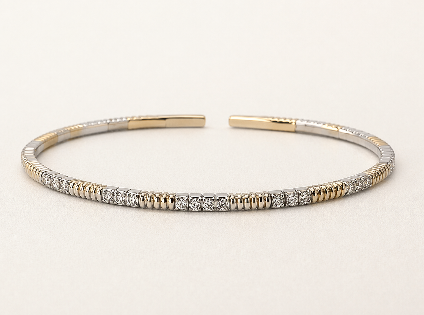 Two Toned Diamond Flex Bangle.png