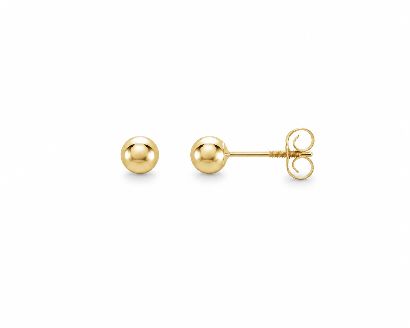 Classic Gold Ball Stud Earrings
