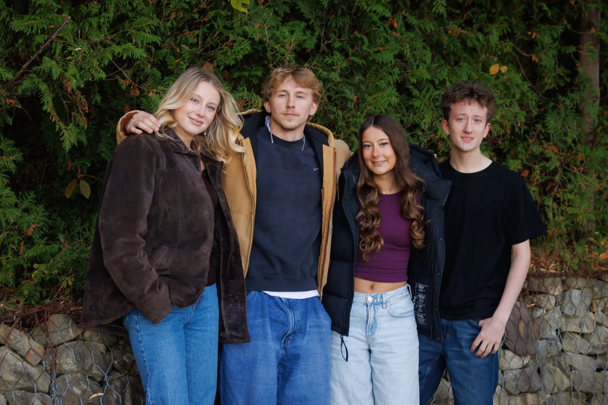 Cousins during family photo shoot in Milton, Ontario