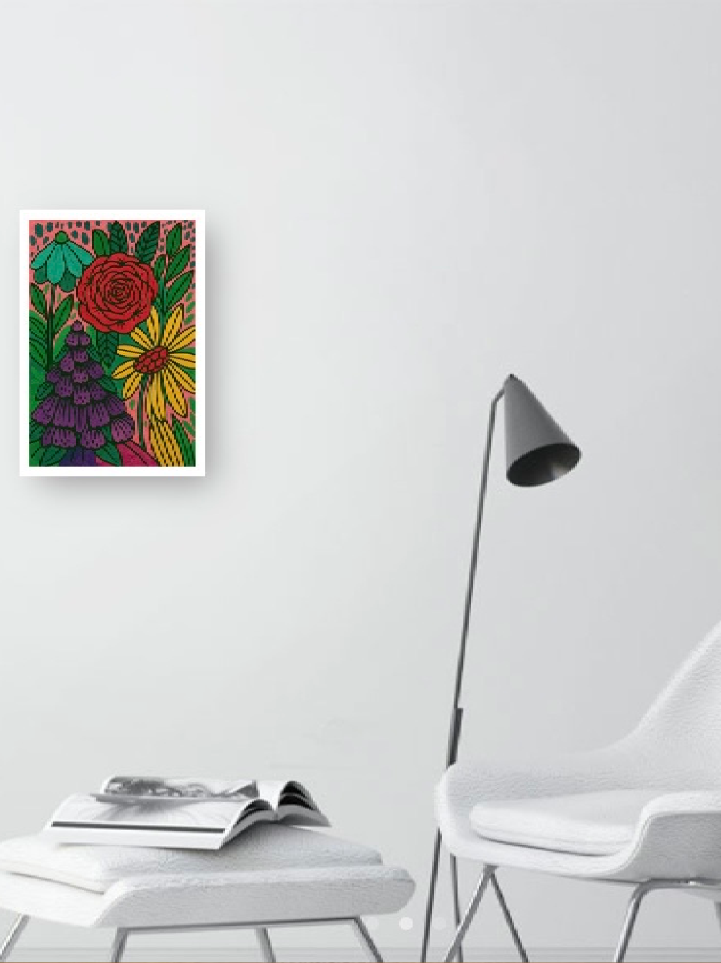 Digital print 4 by Wild Waters with chair and lamp.webp