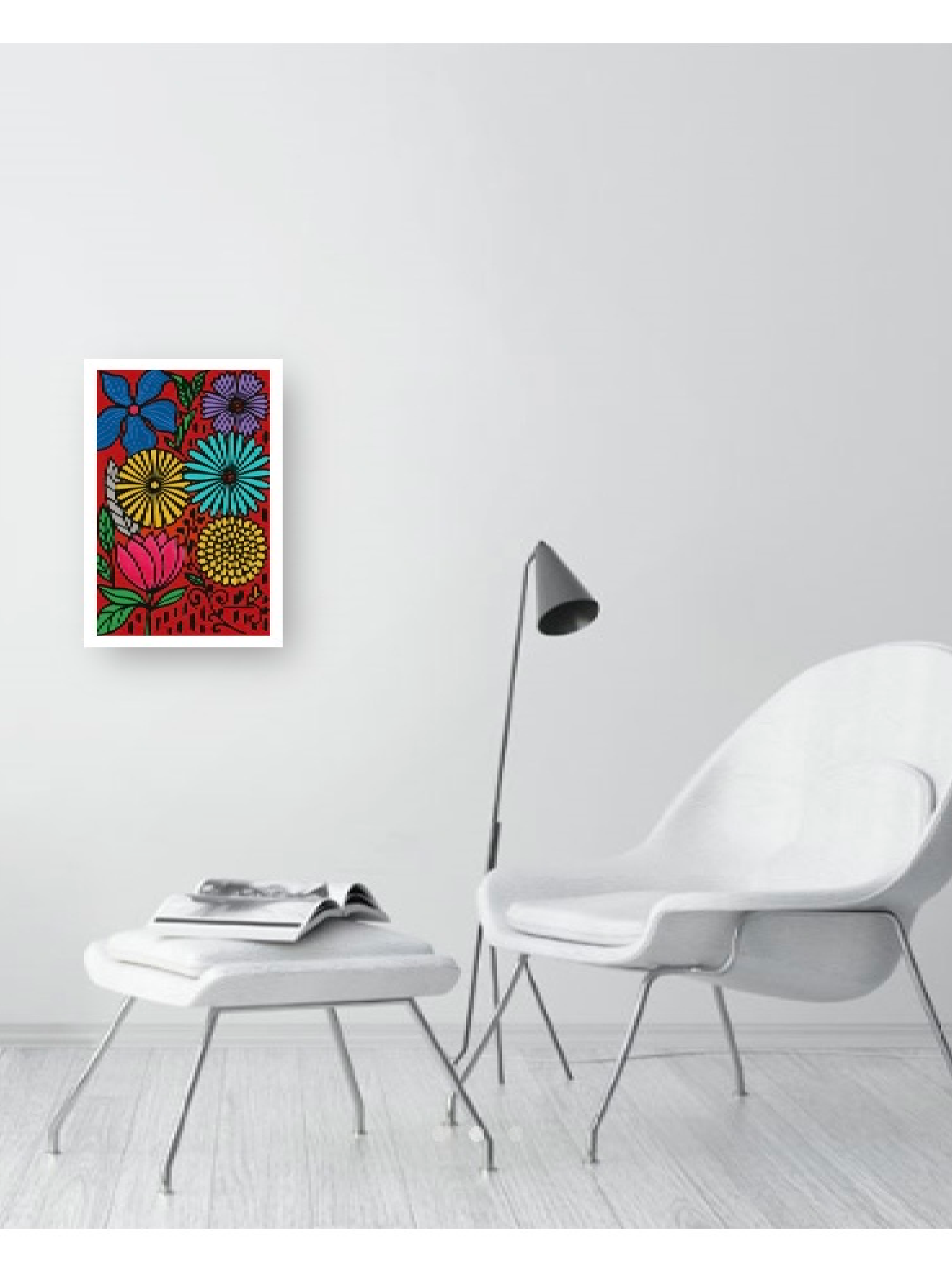 Digital print 7 by Wild Waters with chair and lamp.webp