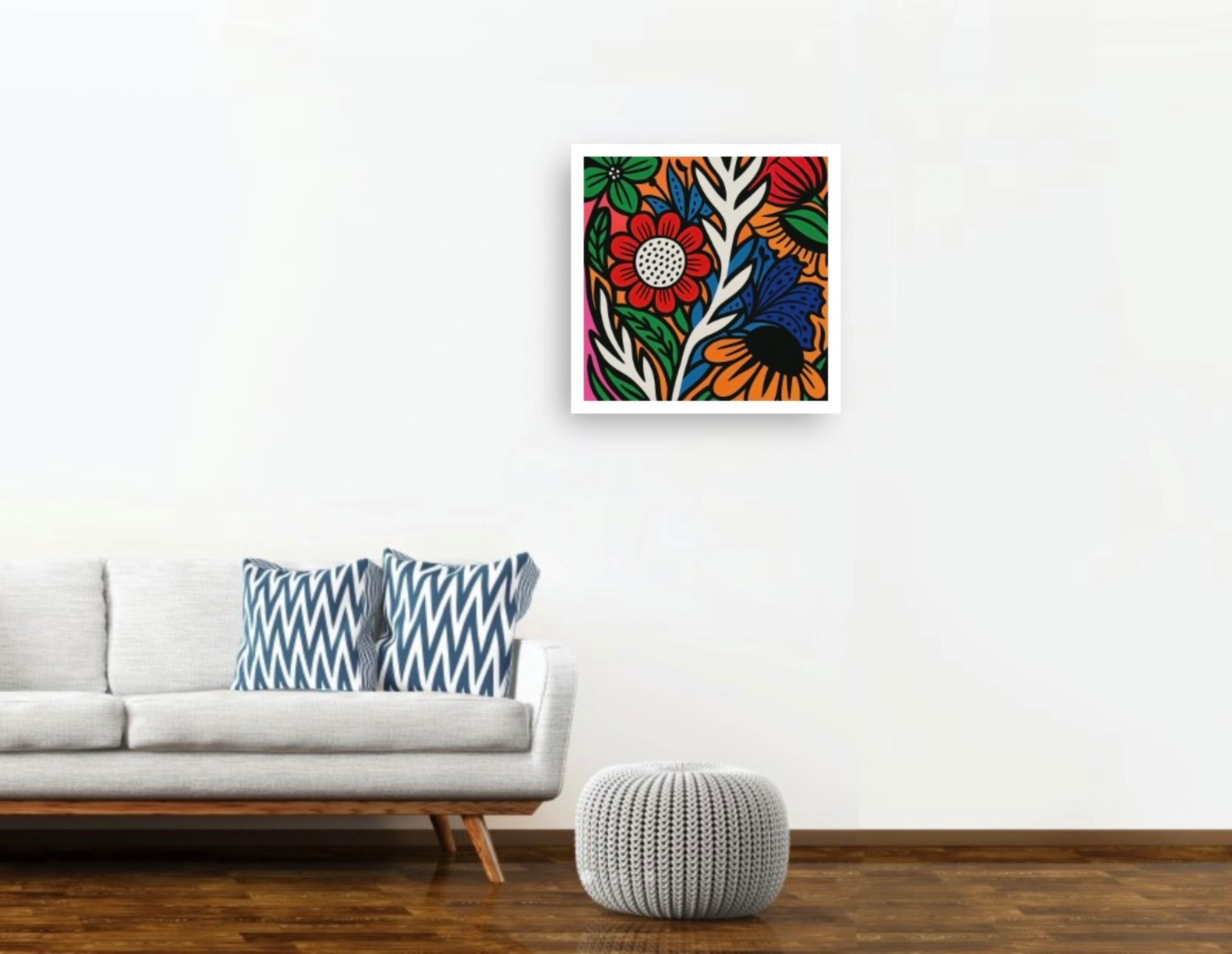 Digital print 1 Wild Waters, sofa in situ.webp