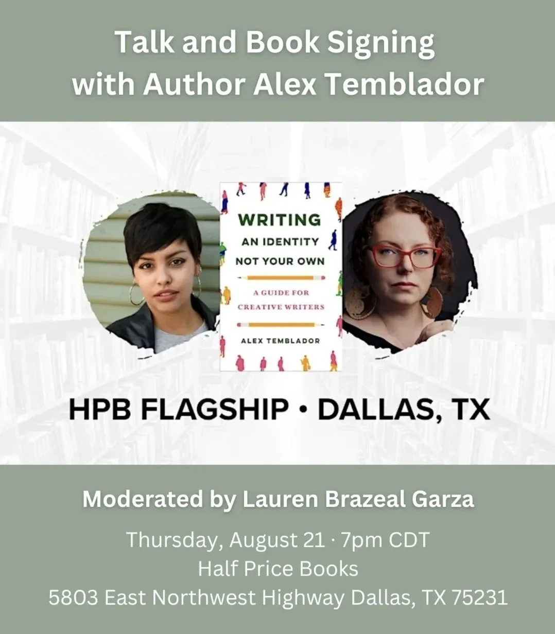 Talk & Book Signing with Author Alex Temblador