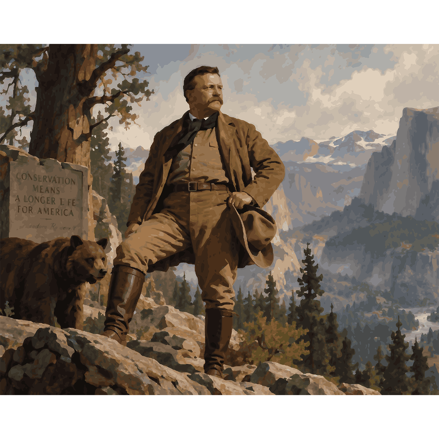 Theodore Roosevelt Land Conservation Paint by Number Kit