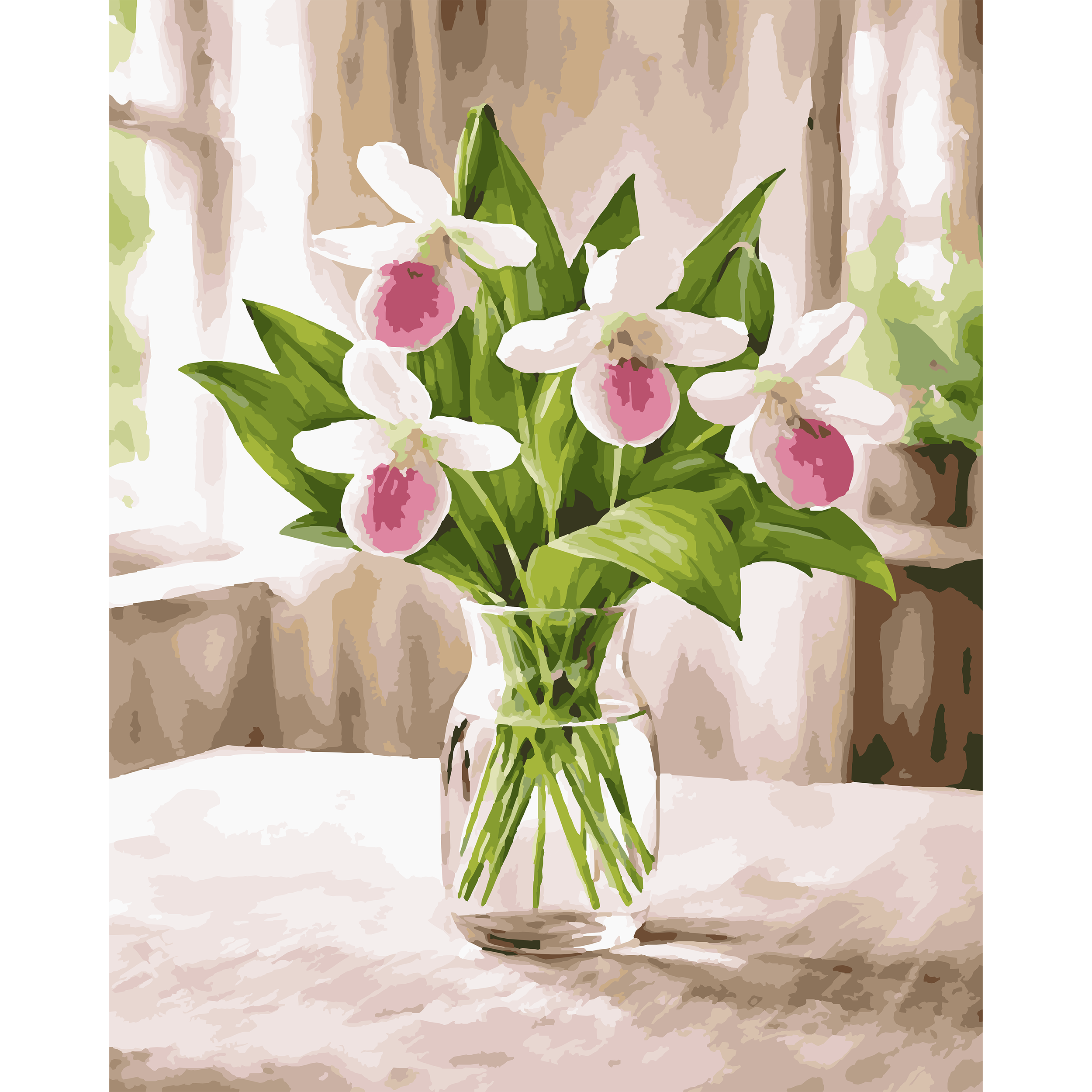 Rare Bloom – Showy Lady’s Slipper Michigan Flower Paint-By-Number Kit