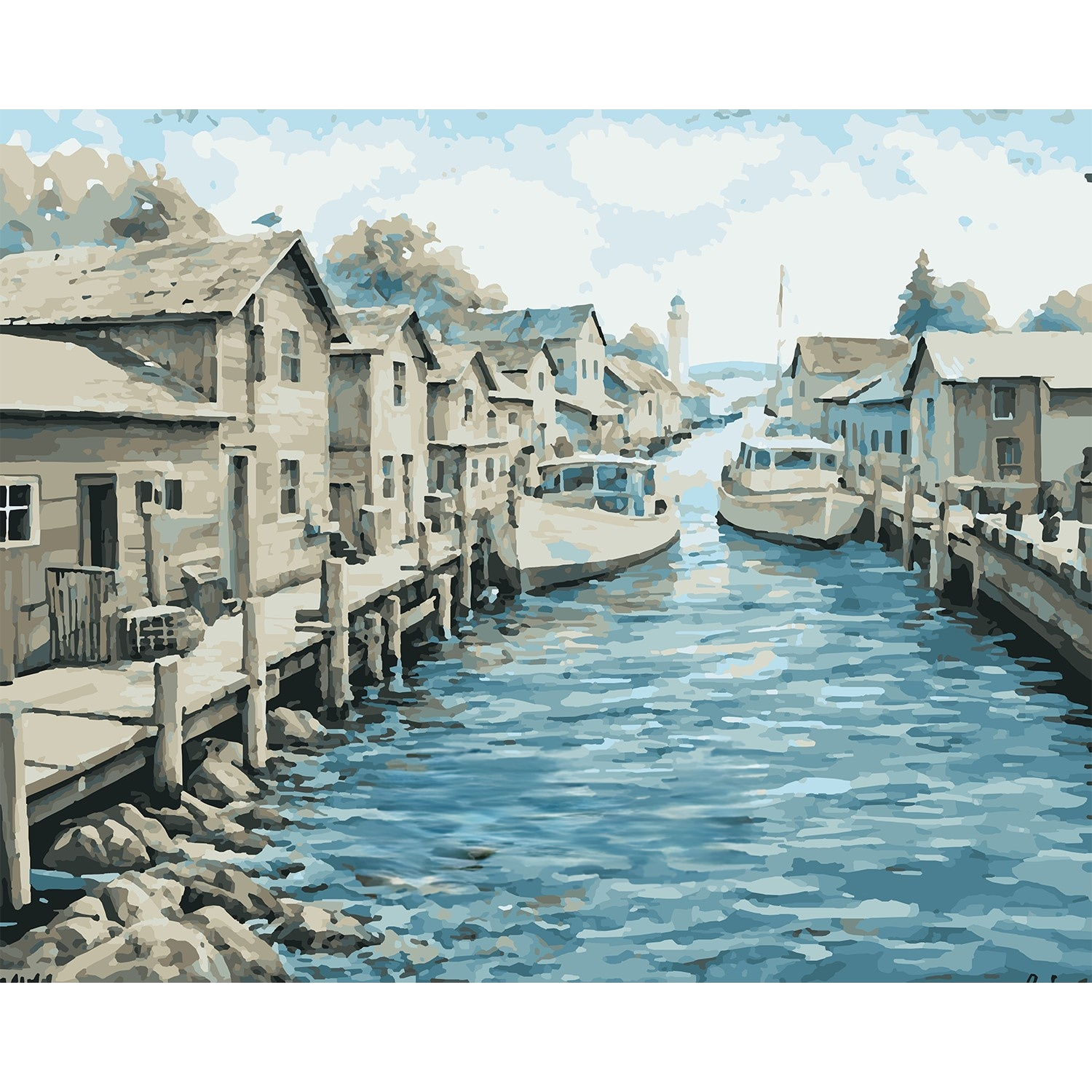 Leland Fishtown Harbor Paint-by-Number Kit