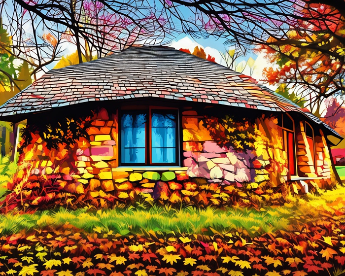 Autumn Charm - Charlevoix Mushroom House (Paint-By-Number Kit)
