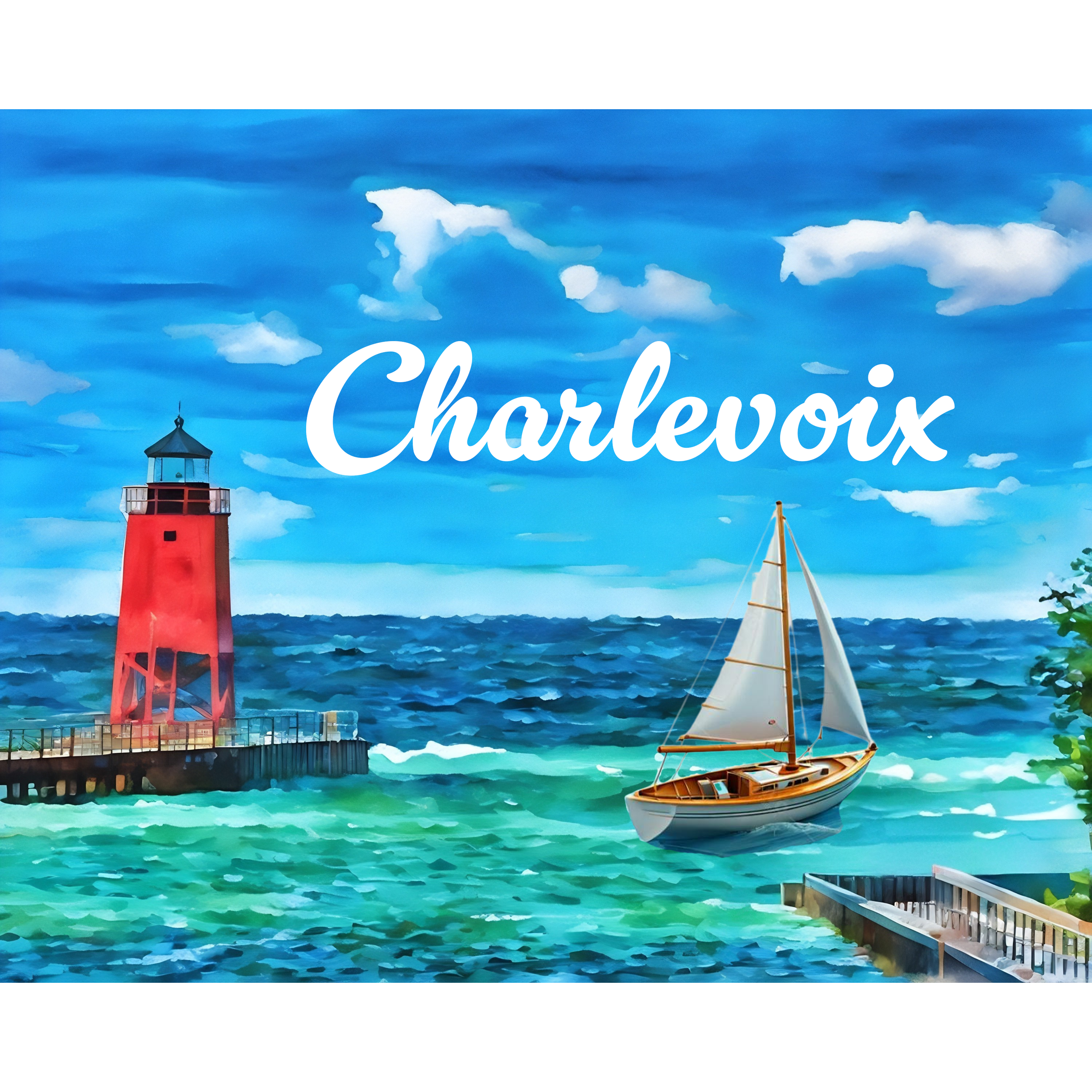 Charlevoix Lighthouse Sail – Limited Edition Giclée Fine Art Print