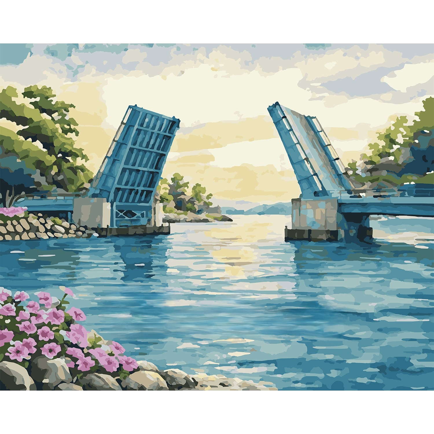 Charlevoix Drawbridge Reflections Paint-by-Number Kit