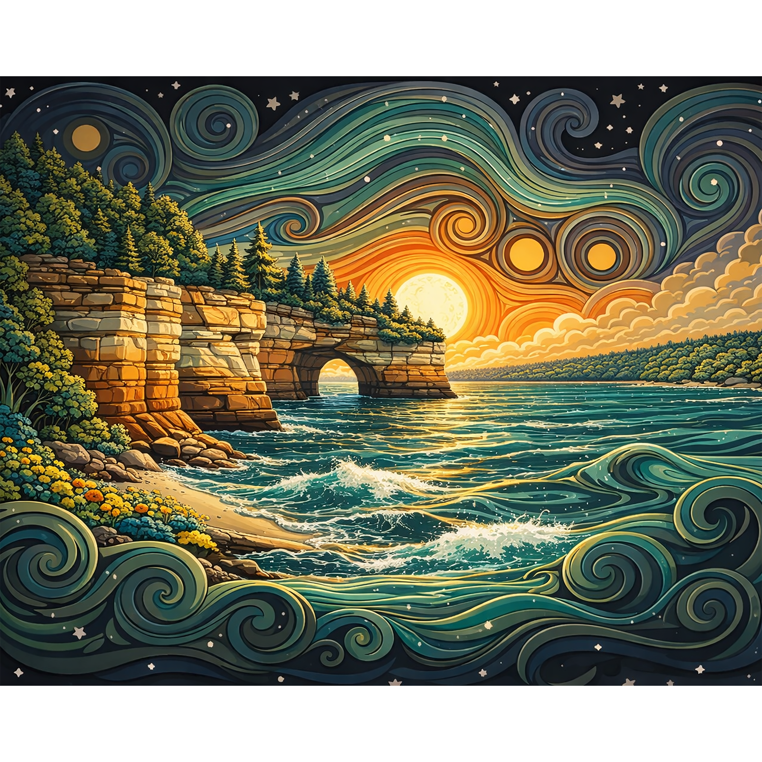 Carved by Water – Pictured Rocks Paint-By-Number Kit