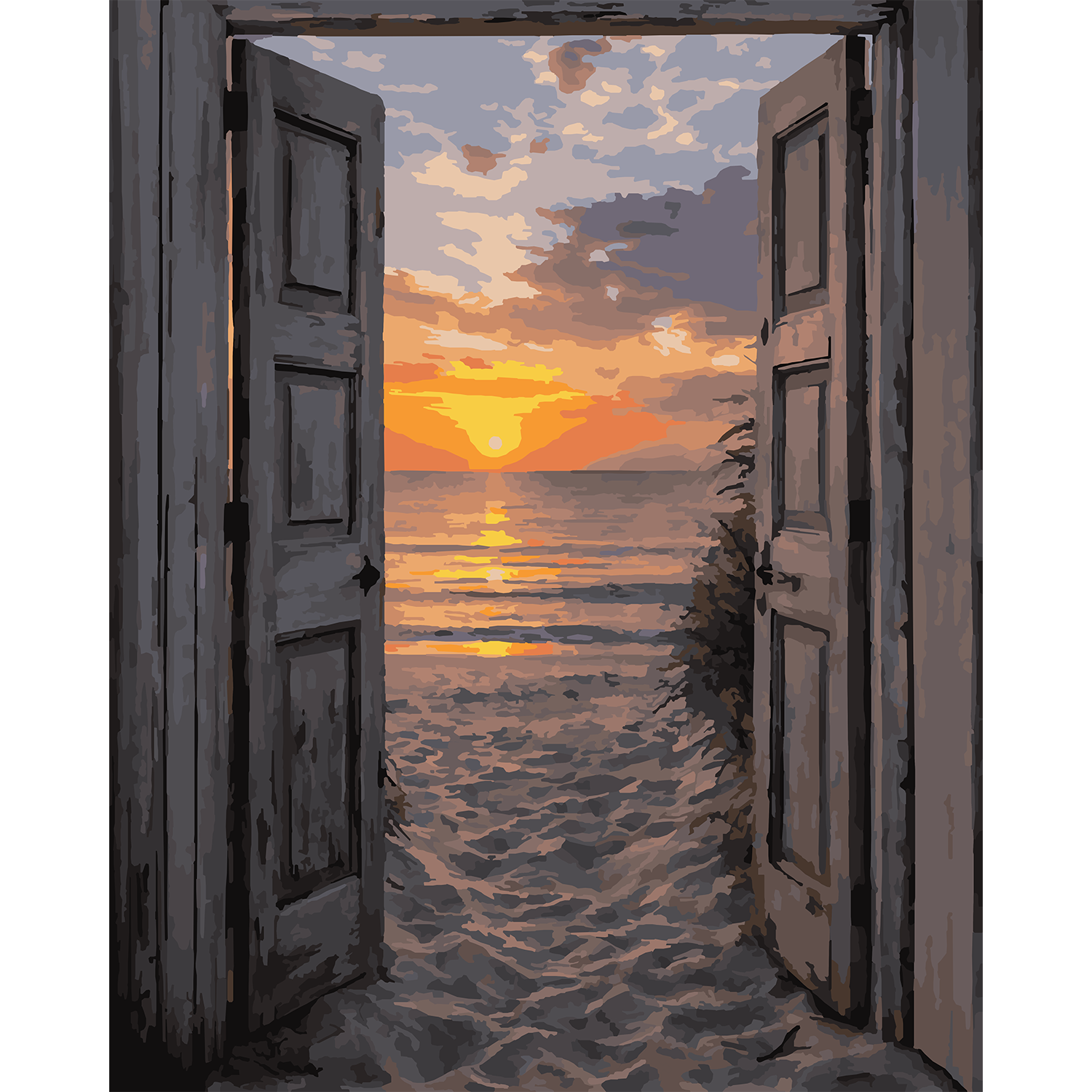 Doors to Lake Michigan Paint-by-Number Kit
