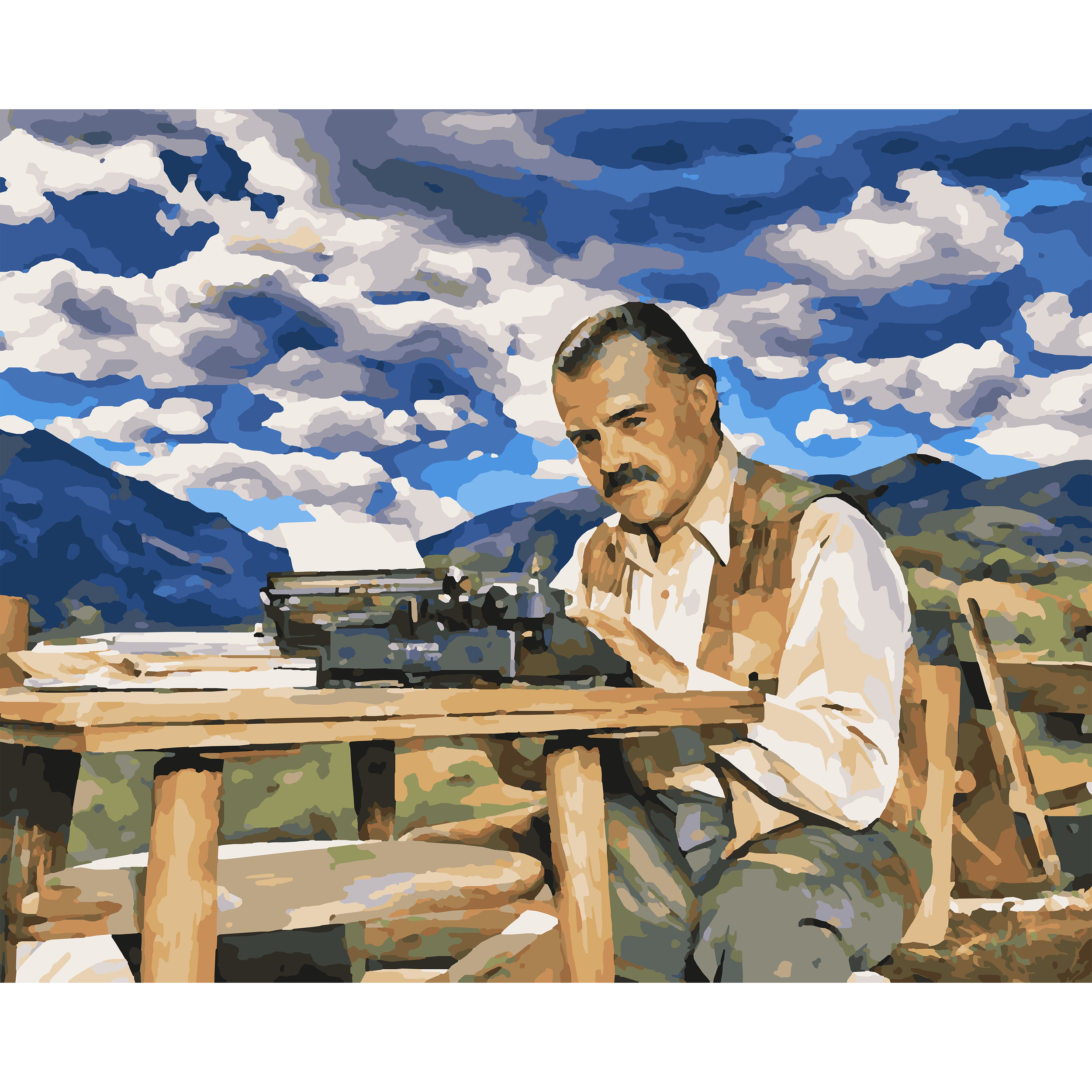 Ernest Hemingway: Writing Into the Landscape Paint-By-Number Kit