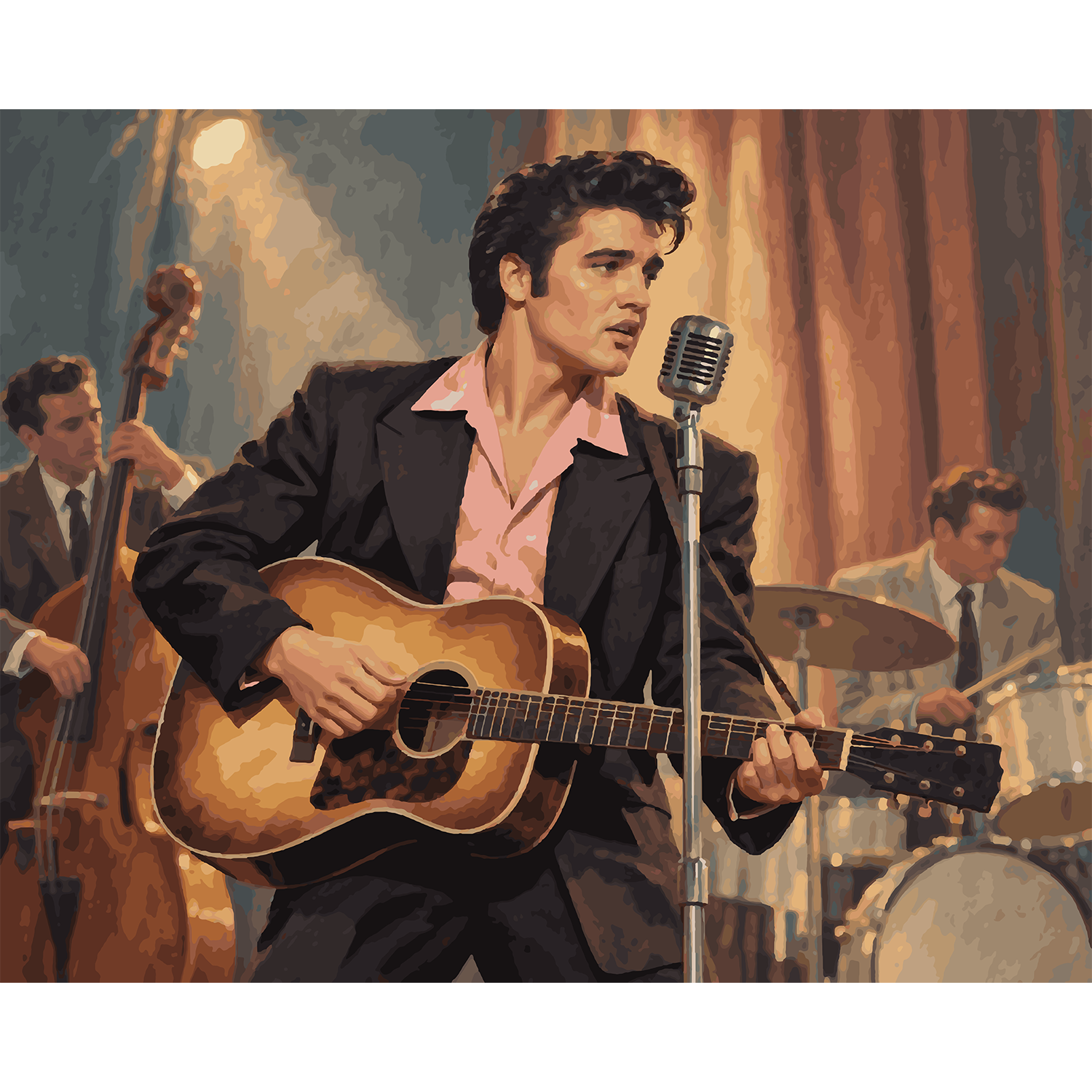 Elvis Presley 1950s Rock and Roll Paint by Number Kit