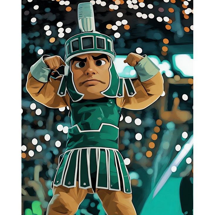 Bright Lights Sparty — Michigan State University® Paint-by-Number Kit